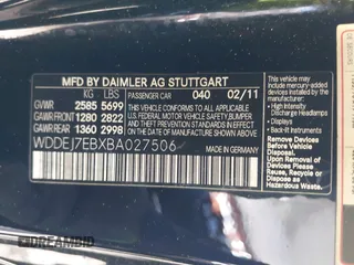 2011 Mercedes-Benz CL-Class CL 63 AMG with VIN WDDEJ7EBXBA027506, listed as a IAAI auction lot 41302526 with 104,207 mi miles. Bid and sale history available at carsss.com. Image 9.