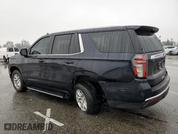 2023 Chevrolet Tahoe LS with VIN 1GNSCMED0PR286044, listed as a Copart auction lot 44389345 with 8,770 mi miles and Salvage title. Bid and sale history available at DreamBid. Image 2.