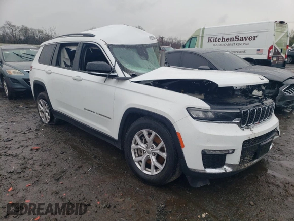 2021 Jeep Grand Cherokee Limited with VIN 1C4RJKBG7M8147854, listed as a Copart auction lot 46322894 with Not provided miles and Salvage title. Bid and sale history available at DreamBid. Image 4.