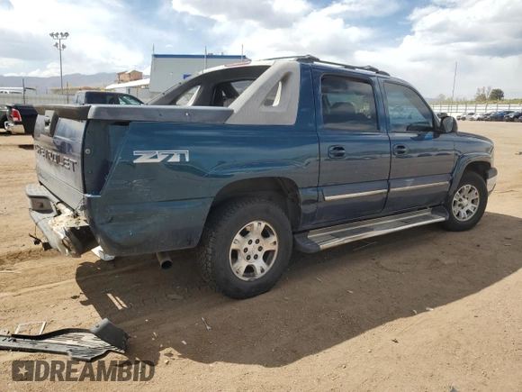 2005 Chevrolet Avalanche Z71 z VIN 3GNEK12Z95G250137, wystawiony jako Copart lot #53466925 z przebiegiem Nie podano mil oraz Nie do naprawy • Non repairable. Historia ofert i sprzedaży dostępna na DreamBid. Obrazek 3.