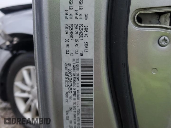 2017 Dodge Journey SXT with VIN 3C4PDCBB0HT545567, listed as a Copart auction lot 57766105 with 56,569 mi miles and Salvage title. Bid and sale history available at DreamBid. Image 13.