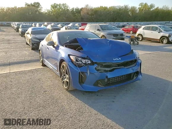 2022 Kia Stinger GT1 with VIN KNAE45LC4N6119944, listed as a Copart auction lot 73765534 with 54,963 mi miles and Salvage Title. Bid and sale history available at DreamBid. Image 11.