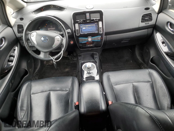 2015 Nissan LEAF S z VIN 1N4AZ0CP9FC321115, wystawiony jako Copart lot #57114655 z przebiegiem 157 924 mil mil oraz Szkoda całkowita • Salvage title. Historia ofert i sprzedaży dostępna na DreamBid. Obrazek 8.
