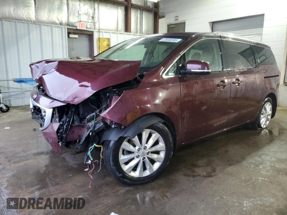 2016 Kia Sedona SX with VIN KNDMC5C1XG6184283, listed as a Copart auction lot 47830095 with 109,445 mi miles and Salvage Title. Bid and sale history available at carsss.com. Image 1.
