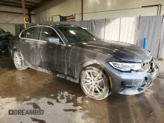2019 BMW 3 Series 330i xDrive with VIN 3MW5R7J56K8B01550, listed as a Copart auction lot 43216675 with 59,962 mi miles and Salvage Title. Bid and sale history available at DreamBid. Image 4.