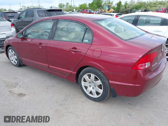 2008 Honda Civic LX with VIN 1HGFA16508L087331, listed as a IAAI auction lot 42163313 with 92,021 mi miles and . Bid and sale history available at DreamBid. Image 3.