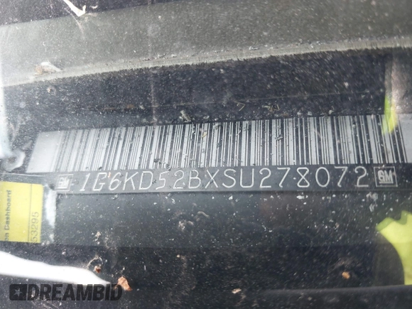 1995 Cadillac DeVille z VIN 1G6KD52BXSU278072, wystawiony jako IAAI lot #42036812 z przebiegiem 149 180 mil mil oraz . Historia ofert i sprzedaży dostępna na DreamBid. Obrazek 9.
