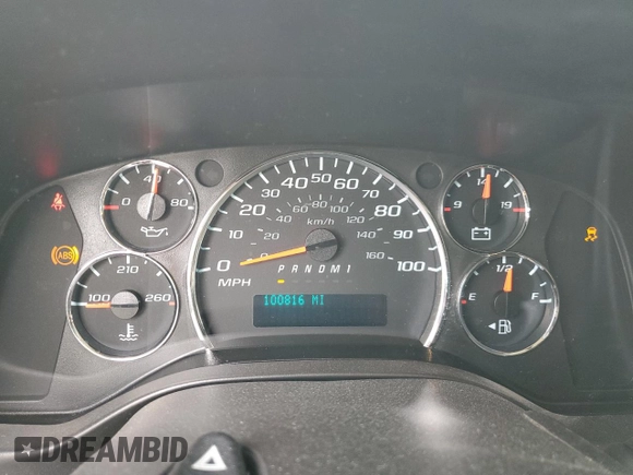 2018 Chevrolet Express Cargo with VIN 1GCWGAFG2J1338480, listed as a Copart auction lot 48854345 with 100,816 mi miles and Salvage title. Bid and sale history available at DreamBid. Image 9.