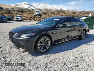 2019 Lexus LS with VIN JTHC51FF2K5005916, listed as a Copart auction lot 45808375 with 13,326 mi miles and Salvage Title. Bid and sale history available at carsss.com. Image 1.