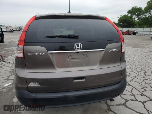 2012 Honda CR-V EX-L with VIN 5J6RM4H78CL051182, listed as a Copart auction lot 56138355 with 126,129 mi miles and Salvage title. Bid and sale history available at DreamBid. Image 6.