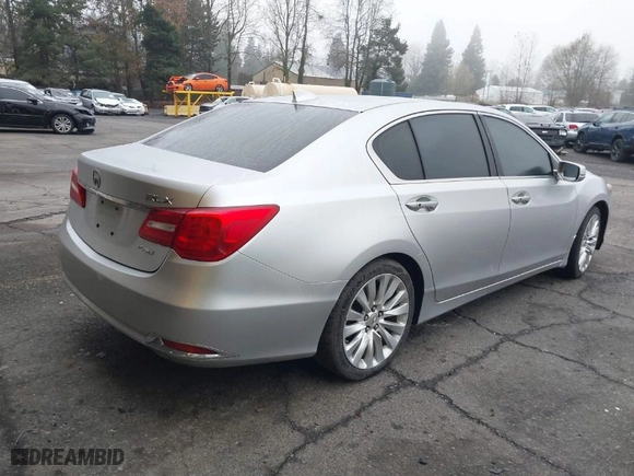 2014 Acura RLX Tech Pkg with VIN JH4KC1F54EC800071, listed as a IAAI auction lot 41311849 with 138,391 mi miles. Bid and sale history available at carsss.com. Image 4.