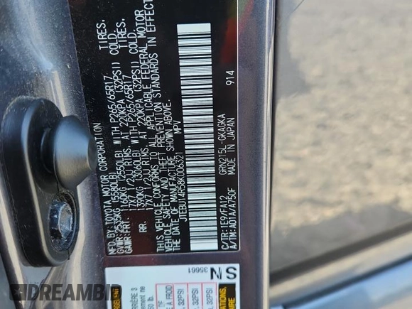 2008 Toyota 4Runner SR5 with VIN JTEBU14R58K006321, listed as a Copart auction lot 63497835 with 234,714 mi miles and Salvage title. Bid and sale history available at DreamBid. Image 13.
