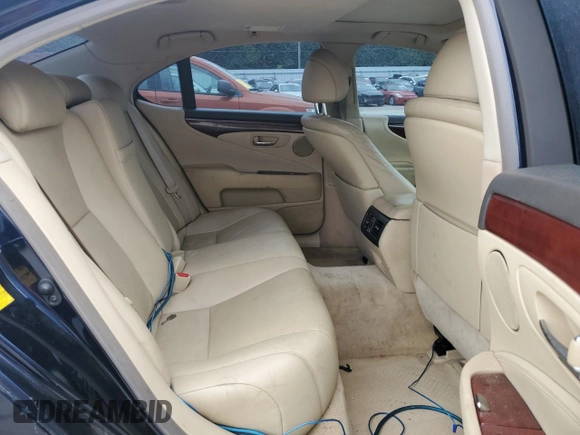 2007 Lexus LS 460 with VIN JTHBL46F975008533, listed as a Copart auction lot 55954265 with 182,192 mi miles and Salvage title. Bid and sale history available at DreamBid. Image 10.