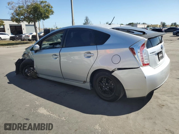 2013 Toyota Prius One with VIN JTDKN3DU3D5559012, listed as a Copart auction lot 48163655 with 0 mi miles and Salvage Title. Bid and sale history available at carsss.com. Image 2.