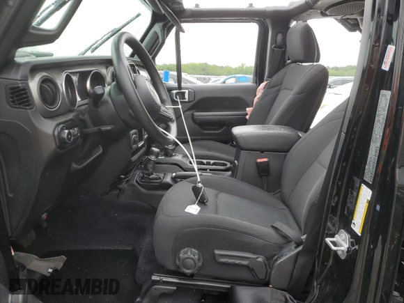 2021 Jeep Wrangler Unlimited Willys Sport with VIN 1C4HJXDN1MW679133, listed as a Copart auction lot 58345635 with 62,375 mi miles and Salvage title. Bid and sale history available at DreamBid. Image 7.
