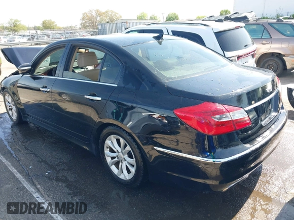 2013 Hyundai Genesis 3.8L with VIN KMHGC4DD3DU221080, listed as a IAAI auction lot 41931903 with 136,532 mi miles and . Bid and sale history available at DreamBid. Image 3.