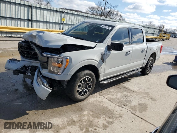 2023 Ford F-150 XL with VIN 1FTEW1CP4PKD26319, listed as a Copart auction lot 43797415 with 25,895 mi miles and Salvage Title. Bid and sale history available at DreamBid. Image 1.