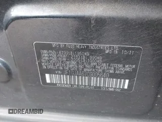 2012 Subaru Impreza 2.0i z VIN JF1GJAA67CG005640, wystawiony jako IAAI lot #42304320 z przebiegiem 118 022 mil mil oraz . Historia ofert i sprzedaży dostępna na DreamBid. Obrazek 9.