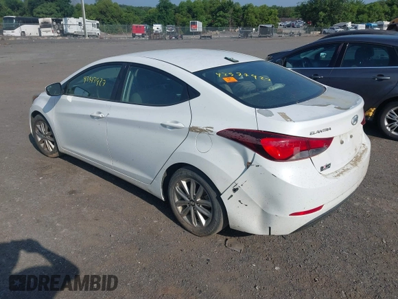 2016 Hyundai Elantra SE with VIN 5NPDH4AE3GH683949, listed as a IAAI auction lot 42577927 with Not provided miles and . Bid and sale history available at DreamBid. Image 3.