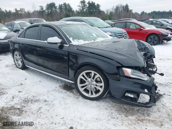 2015 Audi S4 Prestige with VIN WAUKGAFL1FA034198, listed as a IAAI auction lot 41318311 with 111,727 mi miles. Bid and sale history available at carsss.com. Image 1.