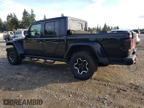 2021 Jeep Gladiator Rubicon with VIN 1C6JJTBG5ML500423, listed as a Copart auction lot 46954765 with 82,483 mi miles and Salvage title. Bid and sale history available at DreamBid. Image 2.