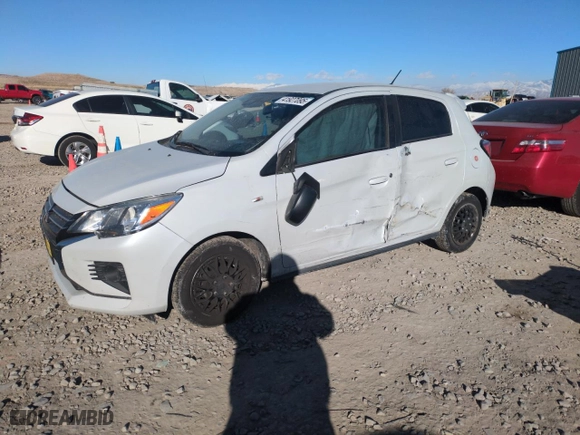 2022 Mitsubishi Mirage ES with VIN ML32AUHJ7NH008702, listed as a Copart auction lot 41927095 with 48,532 mi miles and Salvage Title. Bid and sale history available at carsss.com. Image 1.