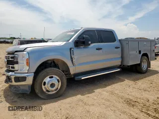 2023 Ford F-350 with VIN 1FT8W3DN5PEE00688, listed as a Copart auction lot 60504815 with 25,492 mi miles and Salvage title. Bid and sale history available at DreamBid. Image 1.
