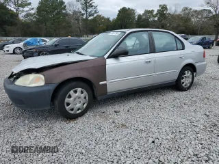 2000 Honda Civic VP with VIN 2HGEJ6612YH584853, listed as a Copart auction lot 87037754 with 169,552 mi miles and Salvage Title. Bid and sale history available at carsss.com. Image 1.