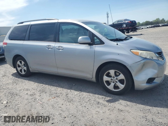 2011 Toyota Sienna LE AAS with VIN 5TDKK3DC6BS009665, listed as a Copart auction lot 54377695 with 155,716 mi miles and Salvage Title. Bid and sale history available at DreamBid. Image 4.
