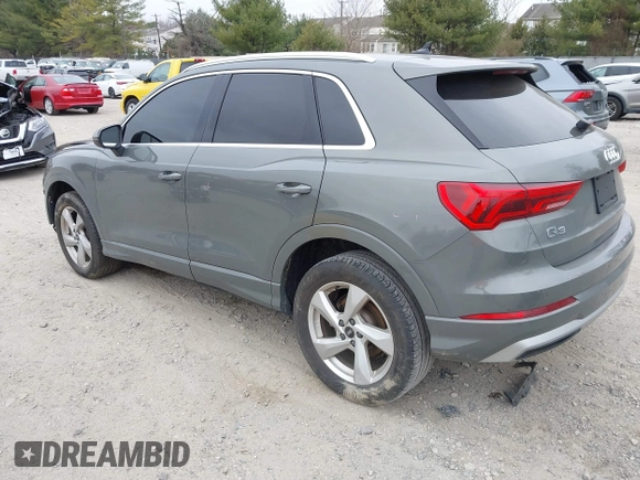 2022 Audi Q3 Premium with VIN WA1AUCF37N1096376, listed as a IAAI auction lot 41803368 with 39,168 mi miles and . Bid and sale history available at DreamBid. Image 3.