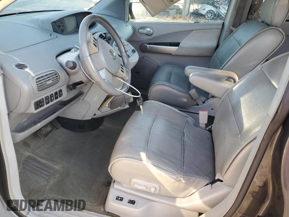 2005 Nissan Quest SE with VIN 5N1BV28U25N127447, listed as a Copart auction lot 68610624 with 0 mi miles and Salvage Title. Bid and sale history available at carsss.com. Image 7.