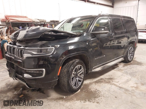 2024 Jeep Wagoneer Series II with VIN 1C4SJVBP5RS168313, listed as a IAAI auction lot 41591064 with 21,823 mi miles and . Bid and sale history available at DreamBid. Image 2.