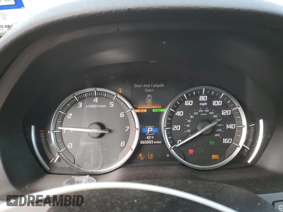 2017 Acura MDX w/Technology Pkg with VIN 5FRYD4H59HB023934, listed as a Copart auction lot 48361165 with 65,083 mi miles and Salvage Title. Bid and sale history available at carsss.com. Image 9.