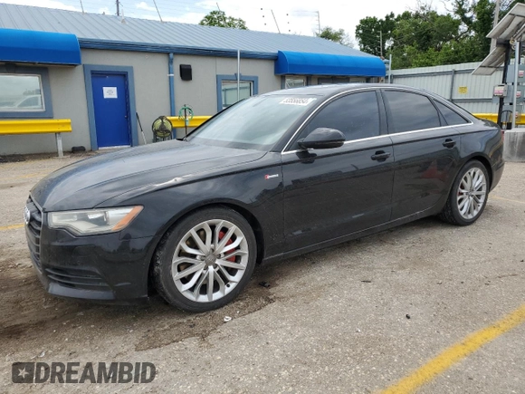 2012 Audi A6 Premium Plus with VIN WAUGGAFC8CN071789, listed as a Copart auction lot 53556854 with 147,563 mi miles and Salvage title. Bid and sale history available at DreamBid. Image 1.