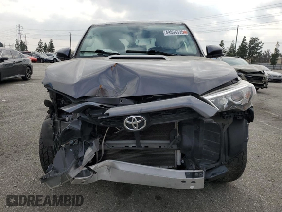 2018 Toyota 4Runner SR5 with VIN JTEBU5JRXJ5539376, listed as a Copart auction lot 49808395 with 76,373 mi miles and Salvage Title. Bid and sale history available at DreamBid. Image 5.