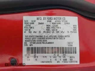 2008 Ford Explorer XLT z VIN 1FMEU63E78UA48891, wystawiony jako IAAI lot #41720120 z przebiegiem 217 578 mil mil oraz . Historia ofert i sprzedaży dostępna na DreamBid. Obrazek 9.
