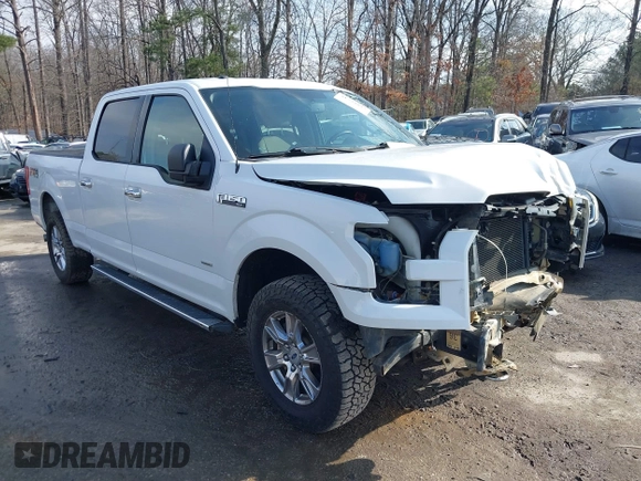 2016 Ford F-150 XLT with VIN 1FTFW1EG9GFC01505, listed as a IAAI auction lot 41534892 with 156,150 mi miles. Bid and sale history available at carsss.com. Image 1.