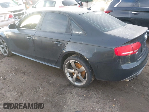 2012 Audi S4 Prestige with VIN WAUKGAFLXCA002877, listed as a IAAI auction lot 41618291 with 107,305 mi miles. Bid and sale history available at carsss.com. Image 3.