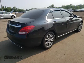 2017 Mercedes-Benz C 300 with VIN 55SWF4KB5HU221751, listed as a Copart auction lot 60019865 with 80,144 mi miles and Salvage title. Bid and sale history available at DreamBid. Image 3.