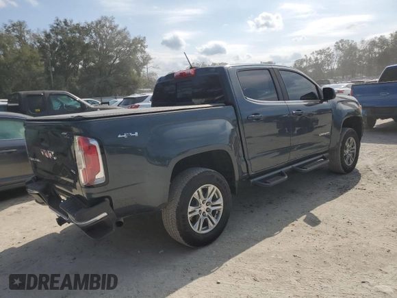 2019 GMC Canyon 4WD SLE with VIN 1GTG6CEN1K1129624, listed as a Copart auction lot 44106575 with 106,734 mi miles and Salvage Title. Bid and sale history available at carsss.com. Image 3.
