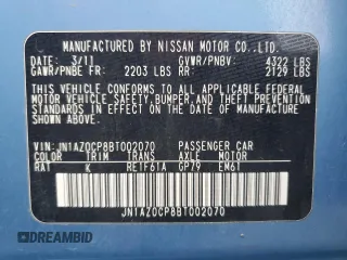 2011 Nissan LEAF SL with VIN JN1AZ0CP8BT002070, listed as a Copart auction lot 71450564 with 55,295 mi miles and Salvage Title. Bid and sale history available at carsss.com. Image 14.