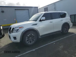 2018 Nissan Armada Platinum with VIN JN8AY2NF5J9332619, listed as a Copart auction lot 86775504 with 93,510 mi miles and Salvage Title. Bid and sale history available at carsss.com. Image 1.