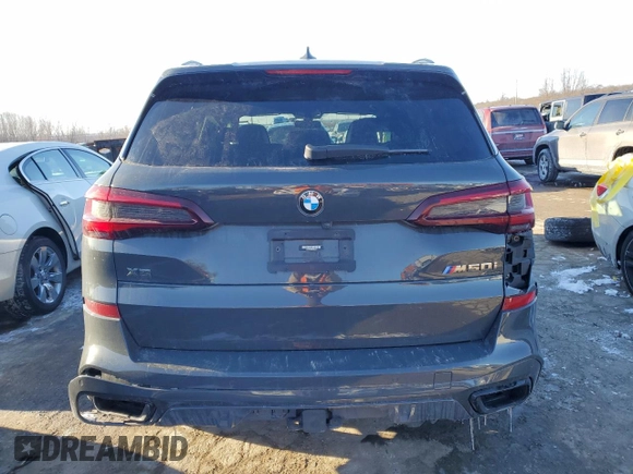 2022 BMW X5 M50i with VIN 5UXJU4C06N9M13151, listed as a Copart auction lot 45640985 with 0 mi miles and Salvage Title. Bid and sale history available at carsss.com. Image 6.