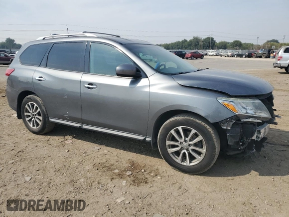 2016 Nissan Pathfinder S with VIN 5N1AR2MM4GC608904, listed as a Copart auction lot 71066324 with 90,727 mi miles and Salvage Title. Bid and sale history available at carsss.com. Image 4.