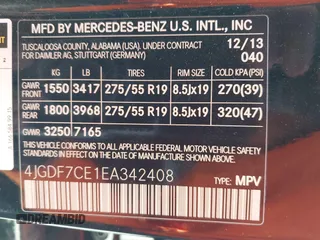 2014 Mercedes-Benz GL 450 z VIN 4JGDF7CE1EA342408, wystawiony jako IAAI lot #41968441 z przebiegiem 120 459 mil mil oraz . Historia ofert i sprzedaży dostępna na DreamBid. Obrazek 9.