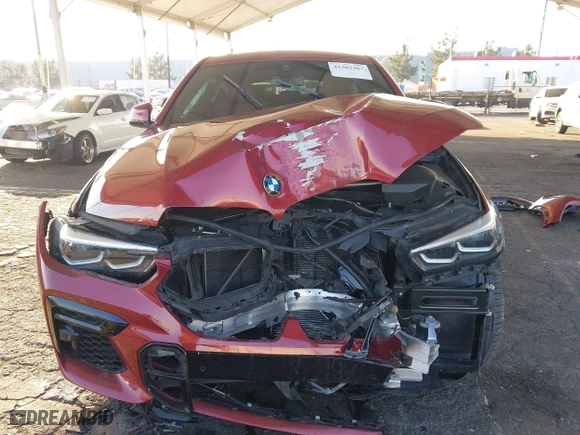 2022 BMW X6 xDrive40i with VIN 5UXCY6C06N9K57184, listed as a IAAI auction lot 41302467 with 42,073 mi miles. Bid and sale history available at carsss.com. Image 6.