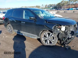 2018 Nissan Pathfinder SL with VIN 5N1DR2MM9JC647749, listed as a IAAI auction lot 41661226 with 48,738 mi miles. Bid and sale history available at carsss.com. Image 1.