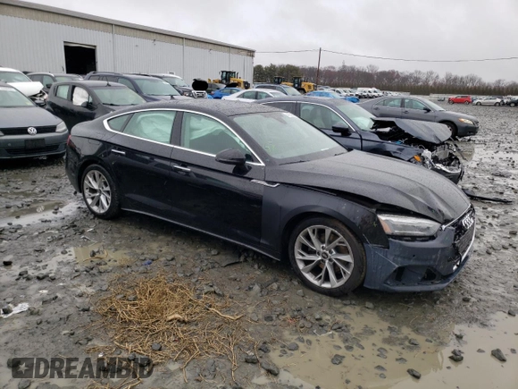 2021 Audi A5 Sportback Premium with VIN WAUABCF53MA039861, listed as a Copart auction lot 44006643 with 33,720 mi miles. Bid and sale history available at carsss.com. Image 4.