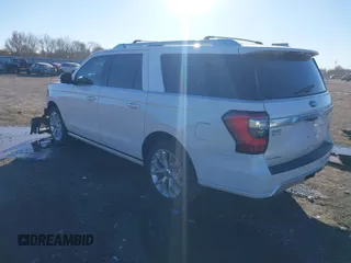2019 Ford Expedition Max Platinum with VIN 1FMJK1MT4KEA53312, listed as a IAAI auction lot 41035899 with 87,484 mi miles and . Bid and sale history available at DreamBid. Image 3.