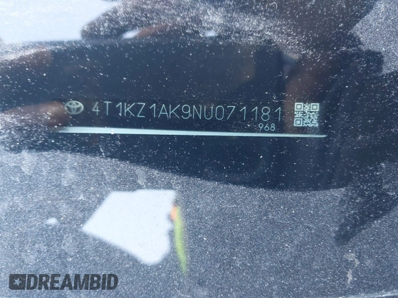 2022 Toyota Camry TRD with VIN 4T1KZ1AK9NU071181, listed as a IAAI auction lot 41758219 with 103,200 mi miles and . Bid and sale history available at DreamBid. Image 17.